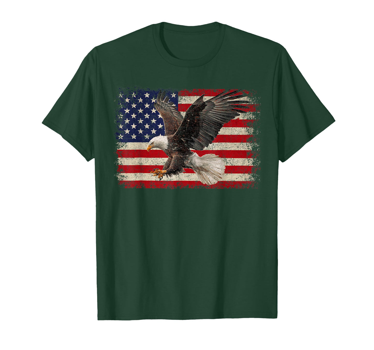 Bald Eagle 4th of July American USA Flag Eagle Patriotic T-Shirt
