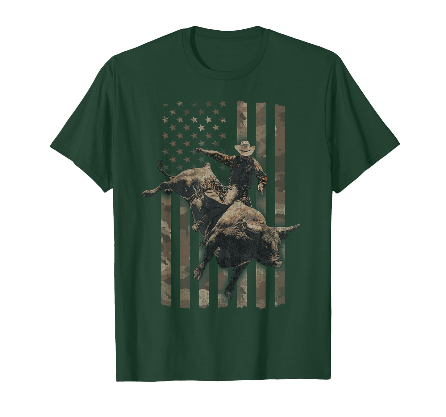 Western Rodeo American Flag T-Shirt