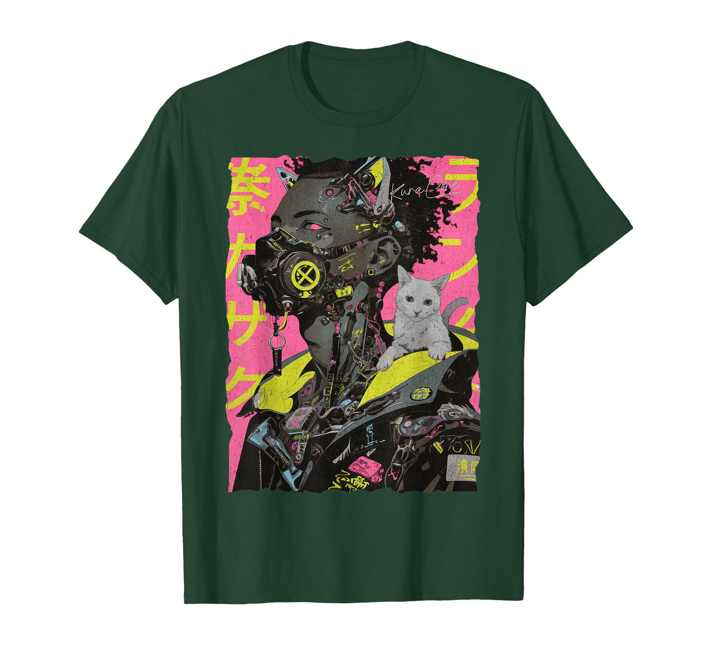 Japan Streetwear Afro Cyberpunk Y2K Techwear Manga Anime T-Shirt