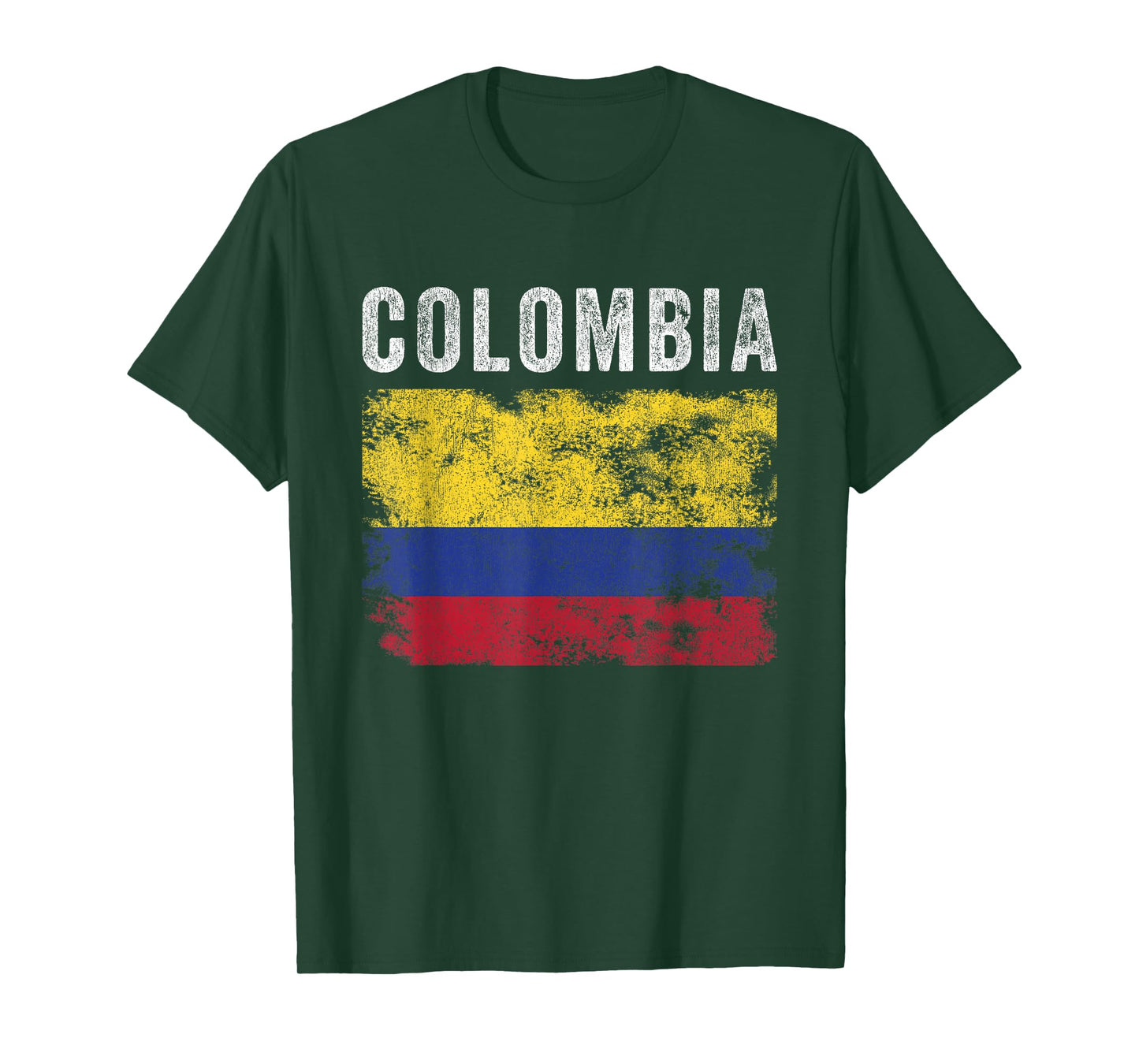 Colombia Flag Distressed - Men Women Kids - Colombian Flag T-Shirt
