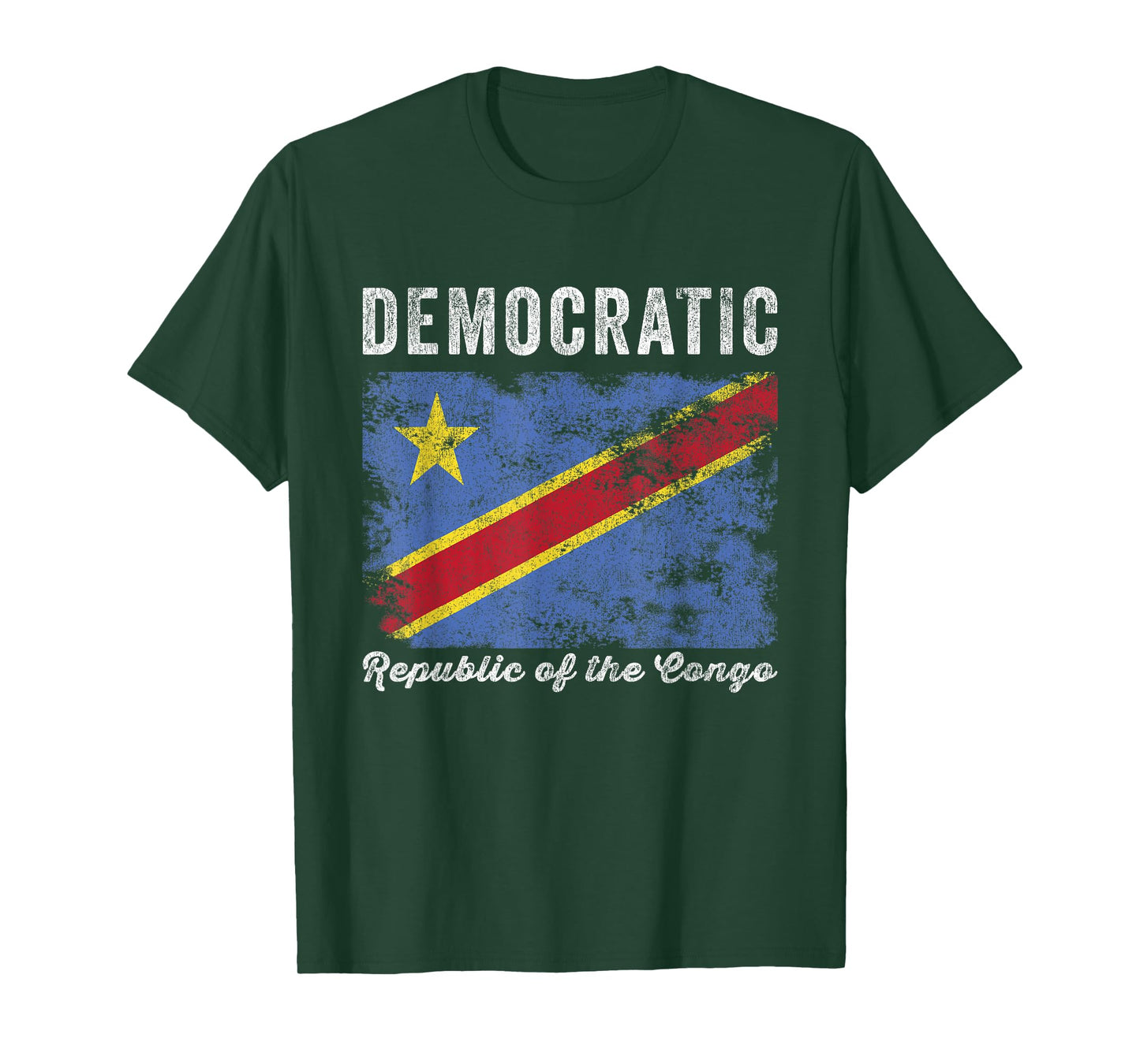 Democratic Republic of the Congo Flag Distressed T-Shirt