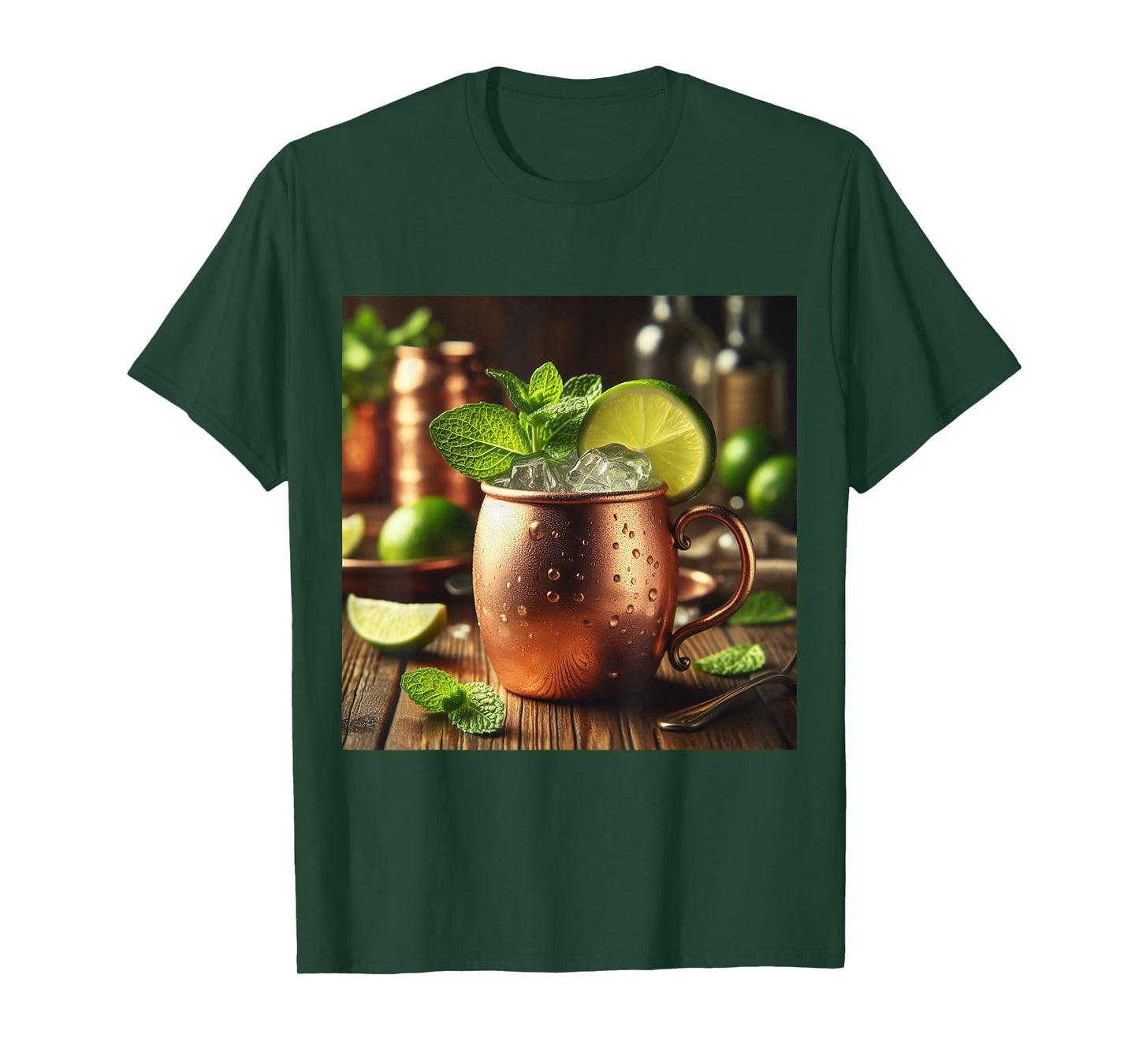 Fun Moscow Mule Cocktail Copper Mug Costume T-Shirt
