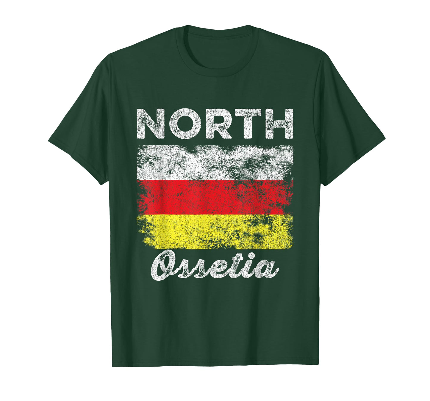 North Ossetia Flag Vintage - Men Women - North Ossetian Flag T-Shirt