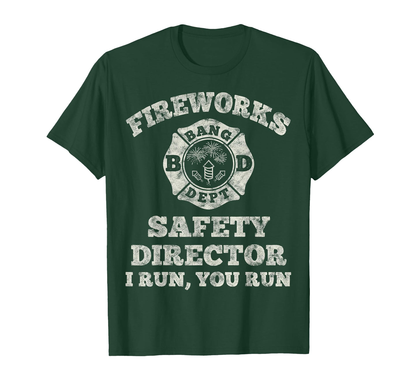 Funny Fireworks Safety Director Firefighter America Red Pyro T-Shirt