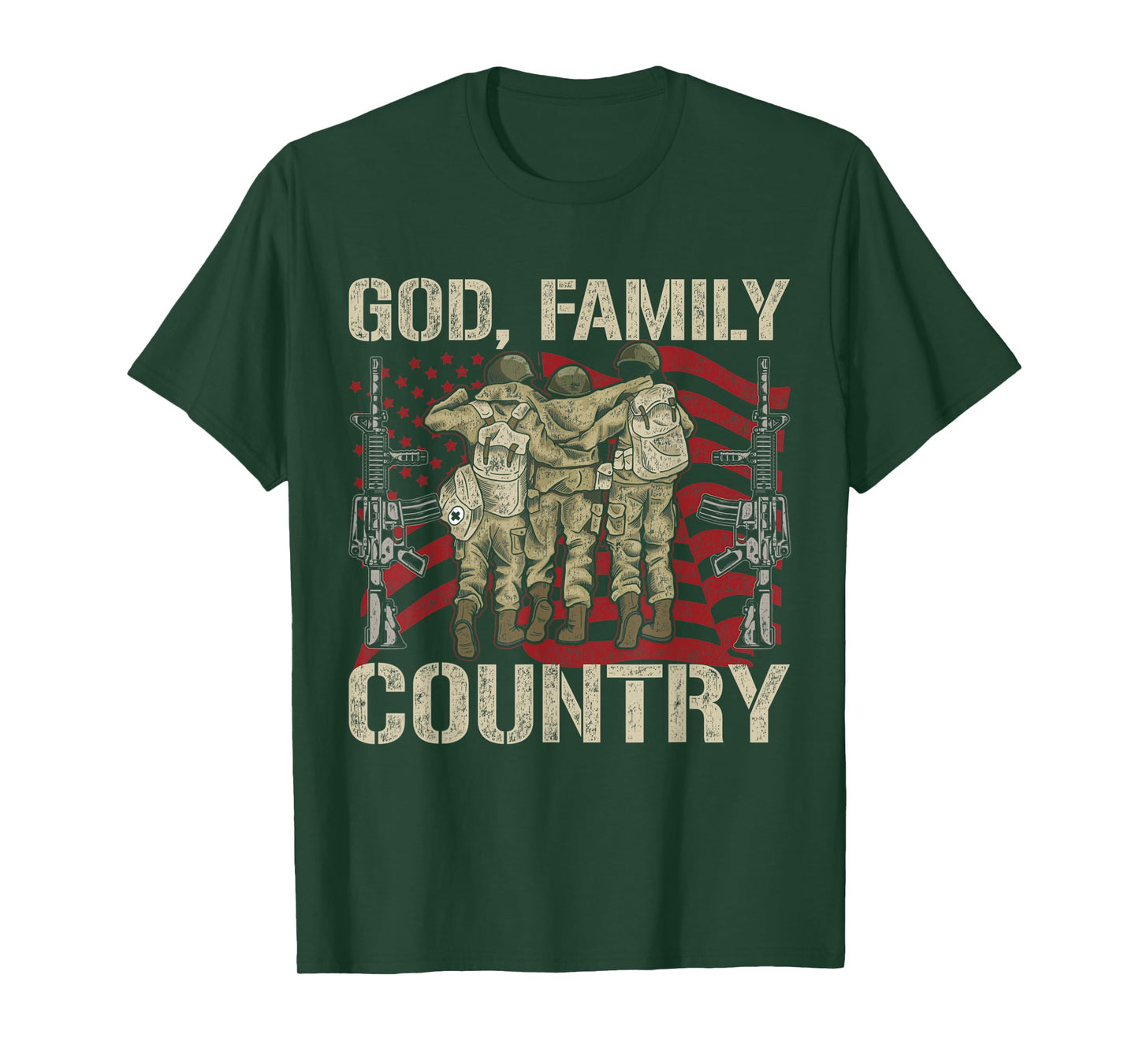 Mens United States American Pride Proud Veteran Soldier Army T-Shirt