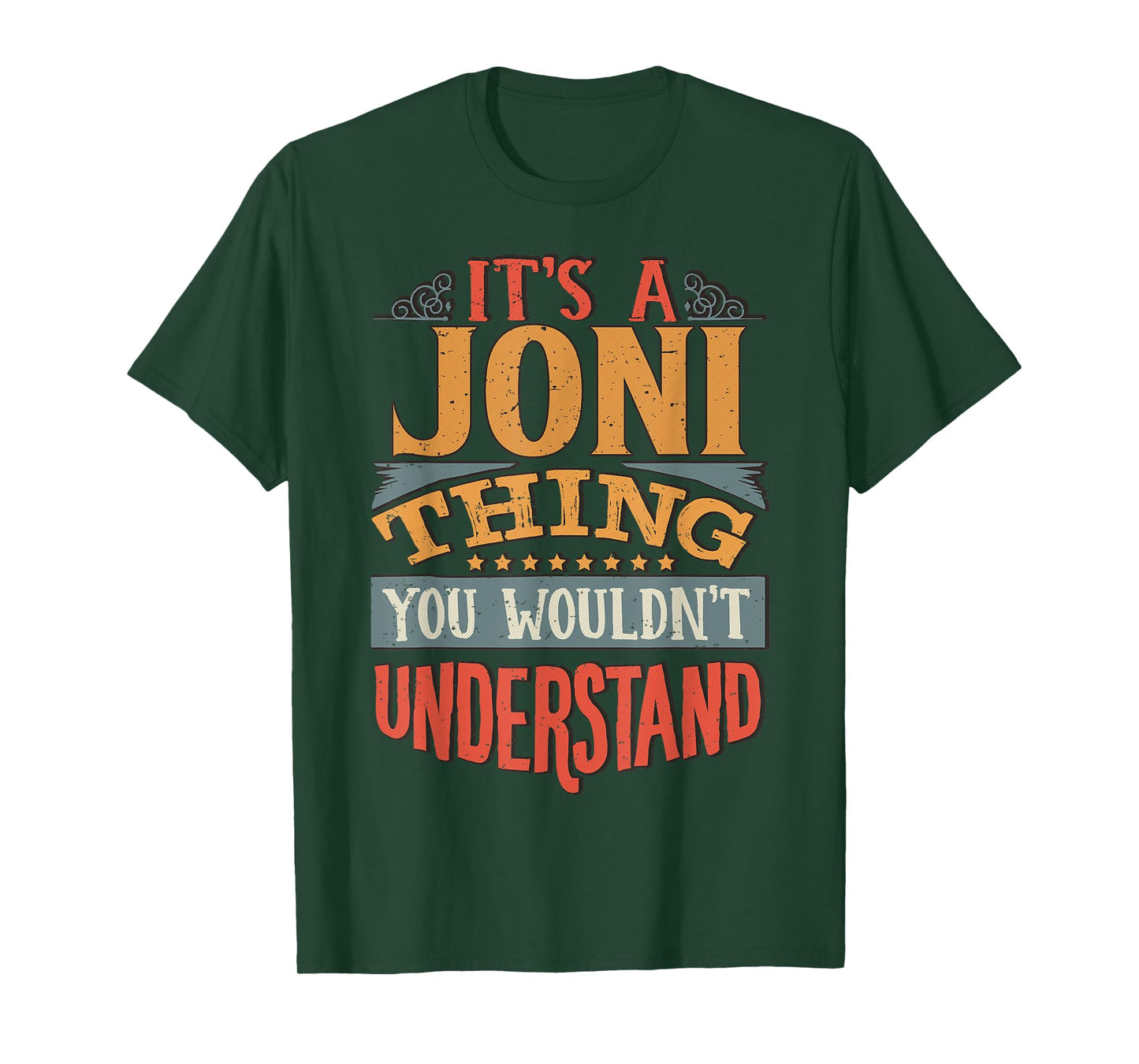 Joni Name Gifts By Vnz Women's Black Classic Fit Modern Crew Neck Short Sleeve T-Shirt