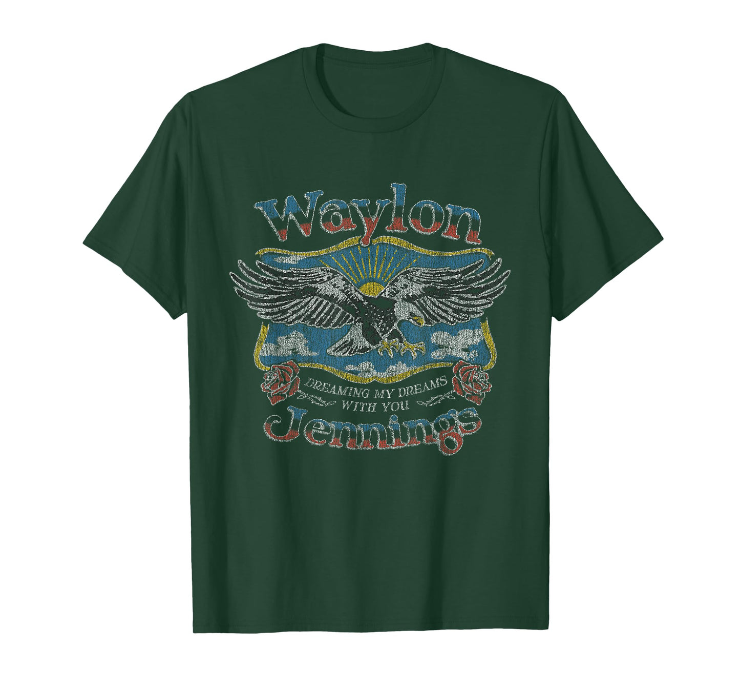 Waylon Jennings - Official Merchandise - Dreaming My Dreams T-Shirt