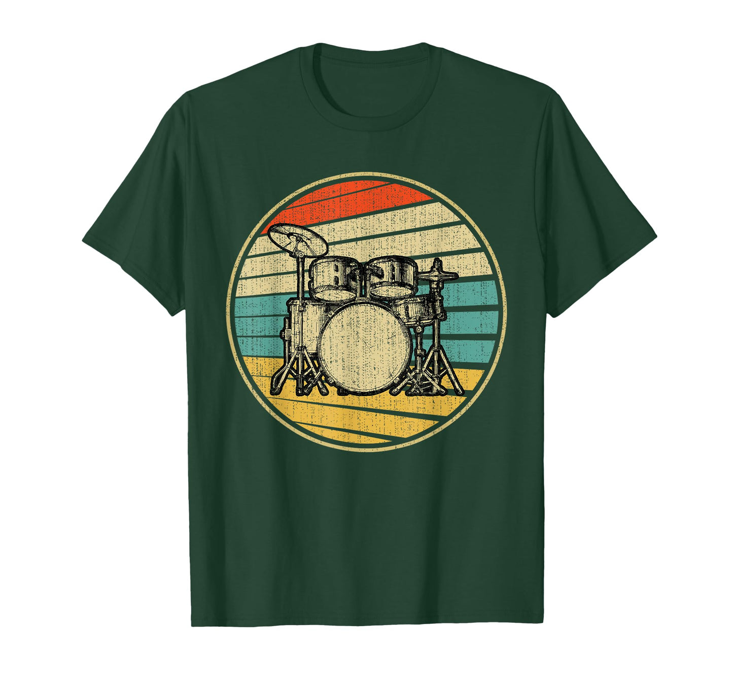 Drums Drummer Band Drumset Retro Vintage Drum Set 70s 80s T-Shirt