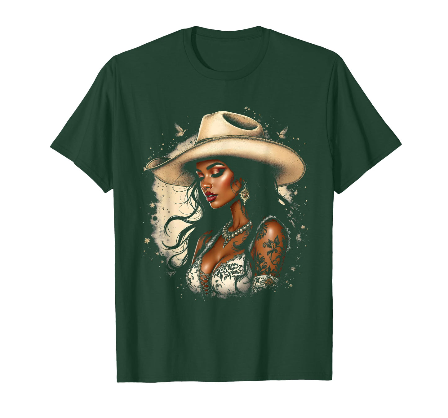Black African America Cowgirl Western Rodeo Country Texas T-Shirt