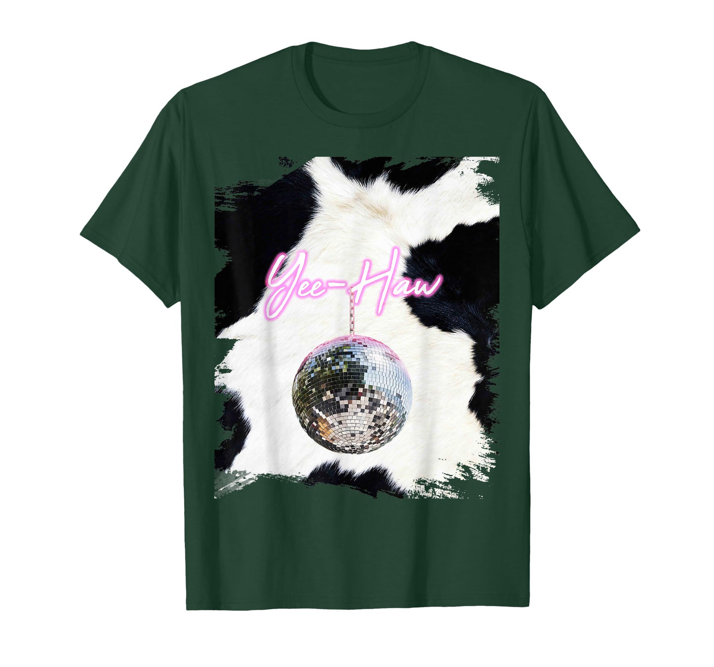 Pink Cowgirl Disco Ball Cowboy Yee-Haw T-Shirt