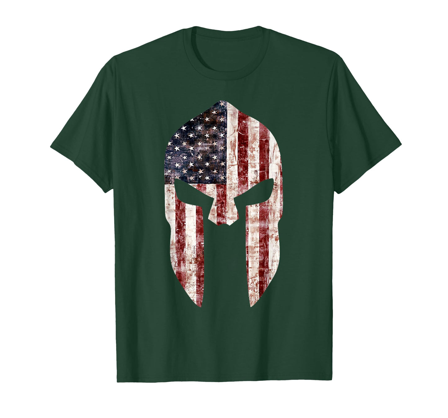 Spartan Helmet American Flag T-Shirt