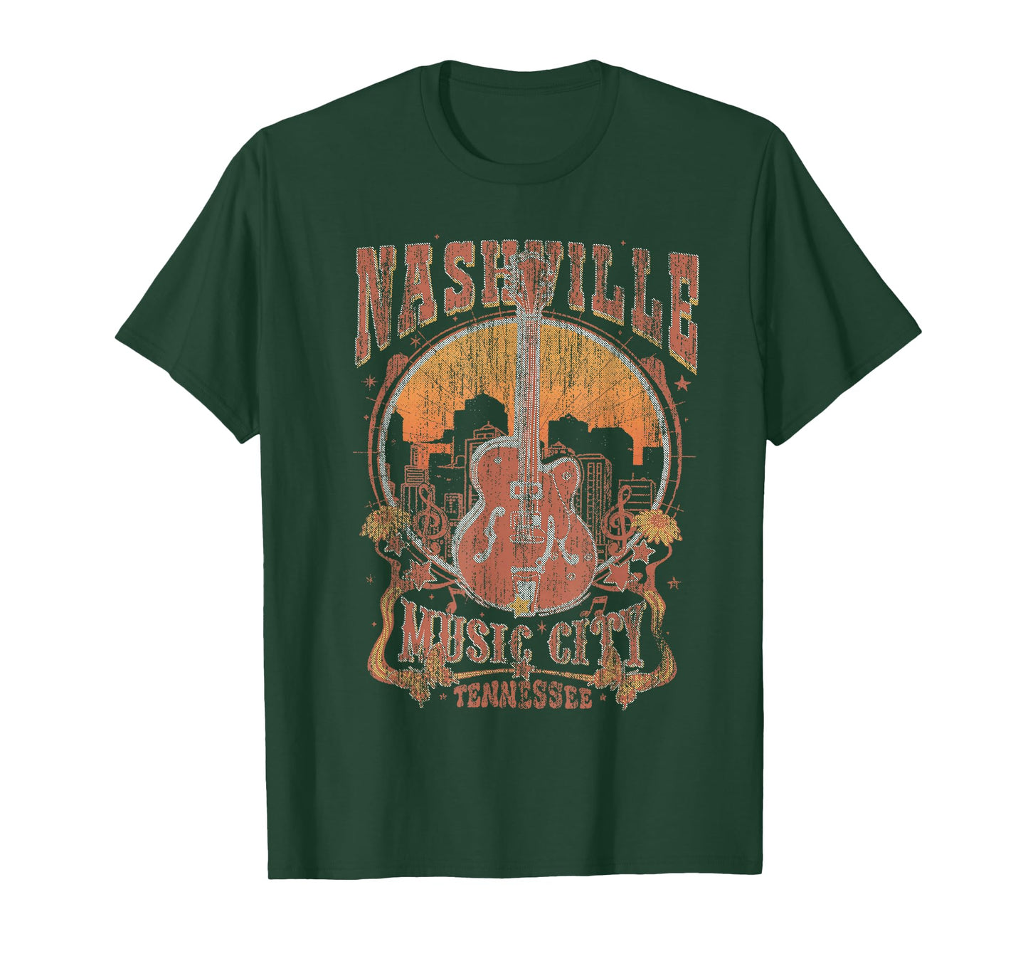 Nashville Tennessee Guitar Country Music City Guitarist Gift T-Shirt