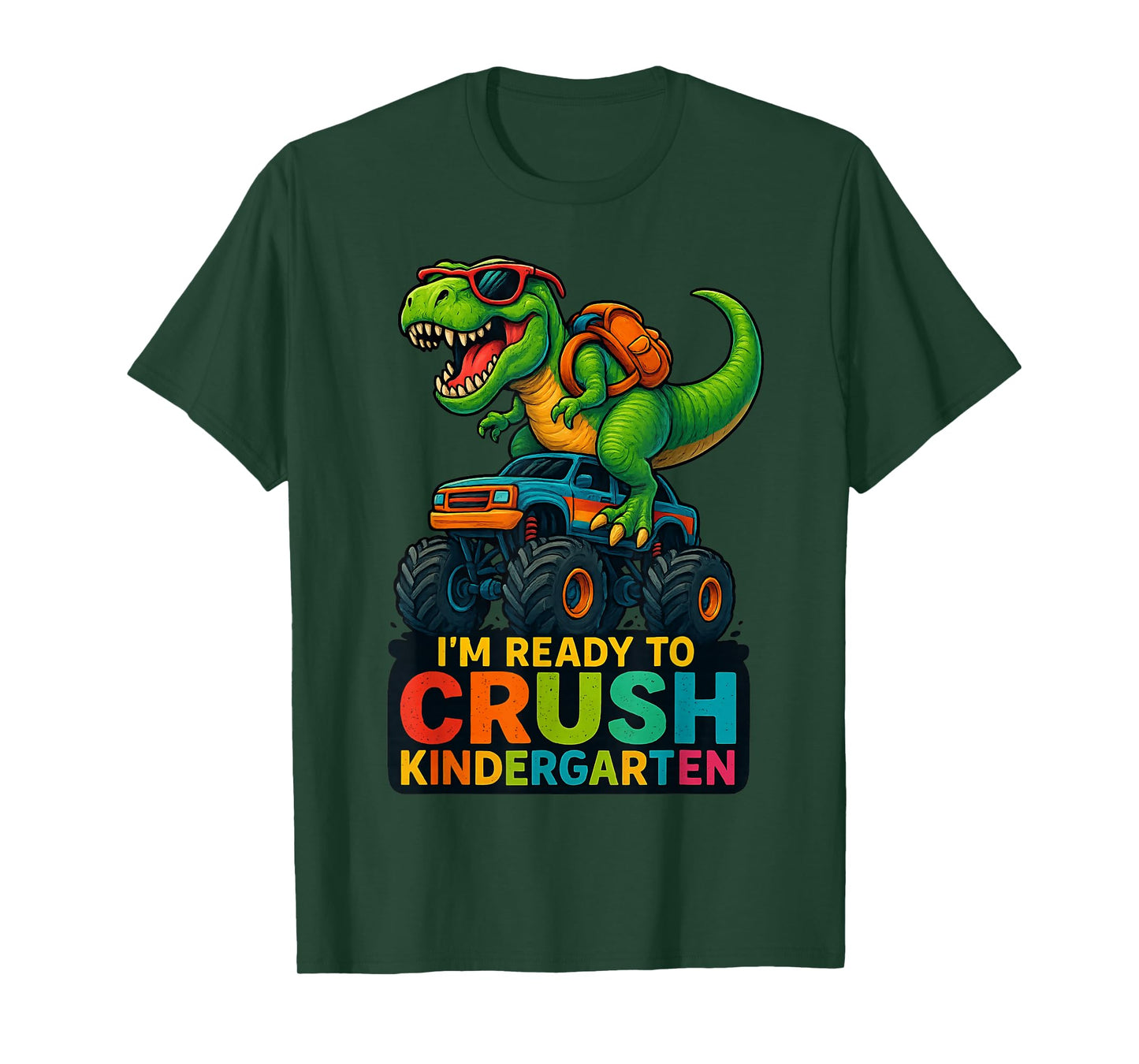Back To School Boy Dinosaur I'm Ready To Crush Kindergarten T-Shirt