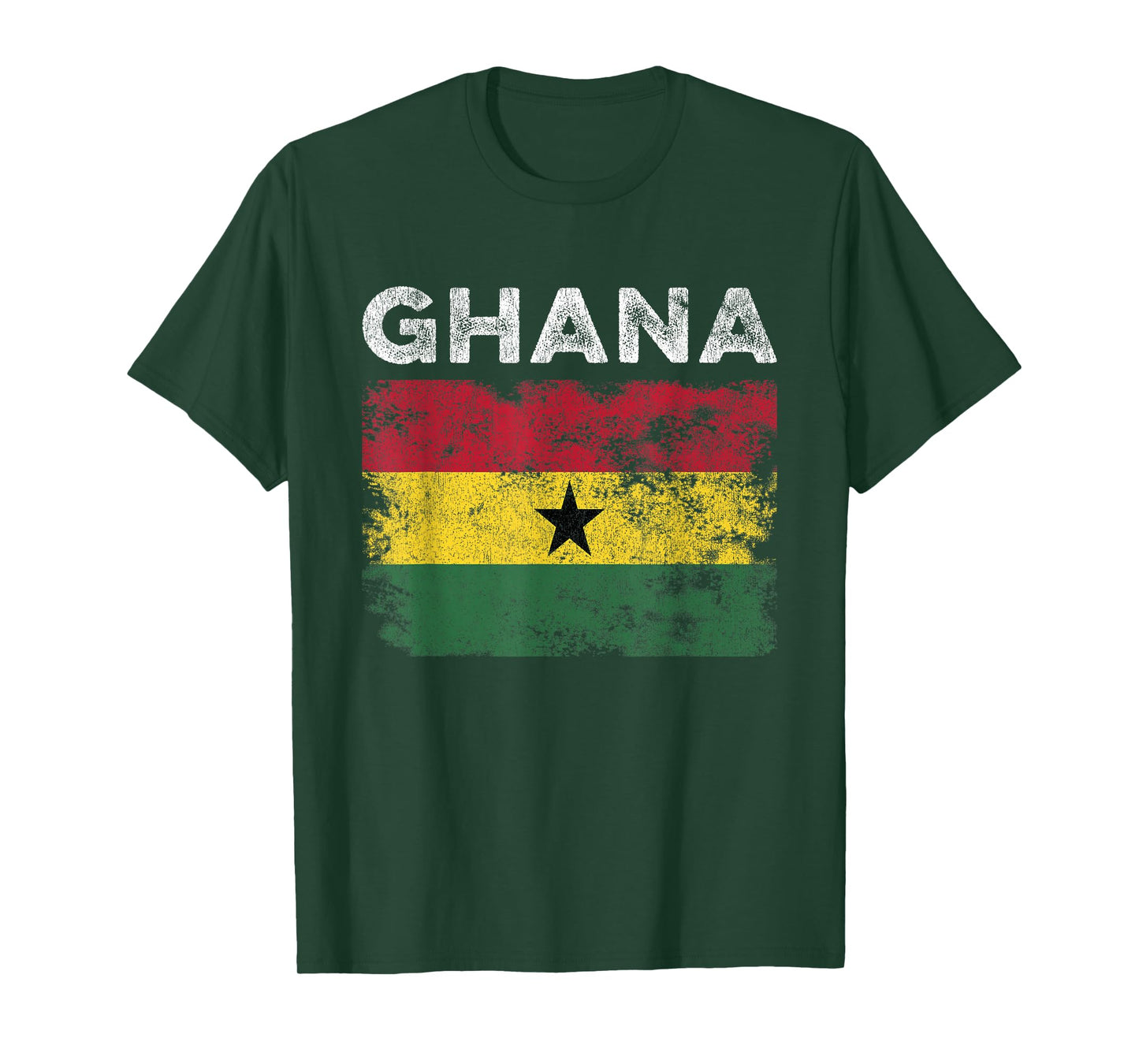 Ghana Flag Distressed - Men Women Kids - Ghanaian Flag T-Shirt