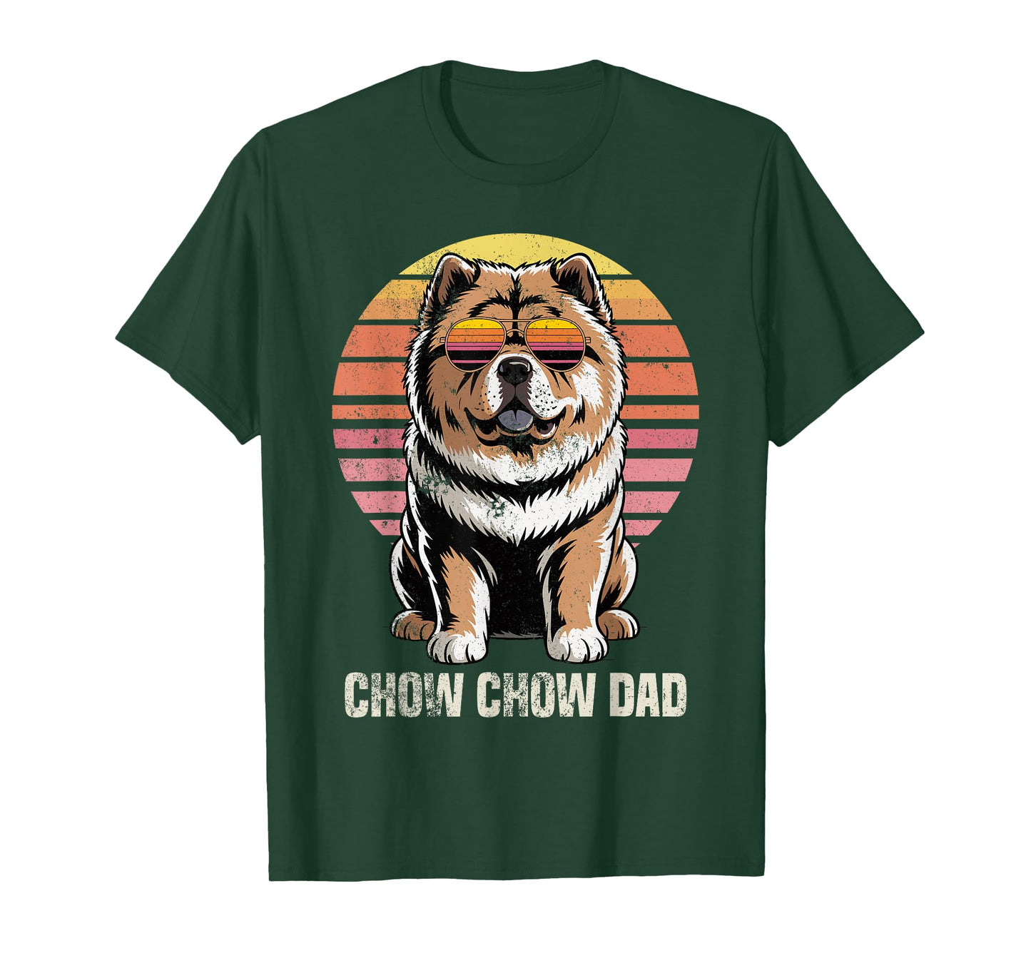 Cool Retro Chow Chow Dad Funny Vintage Dog Owner T-Shirt