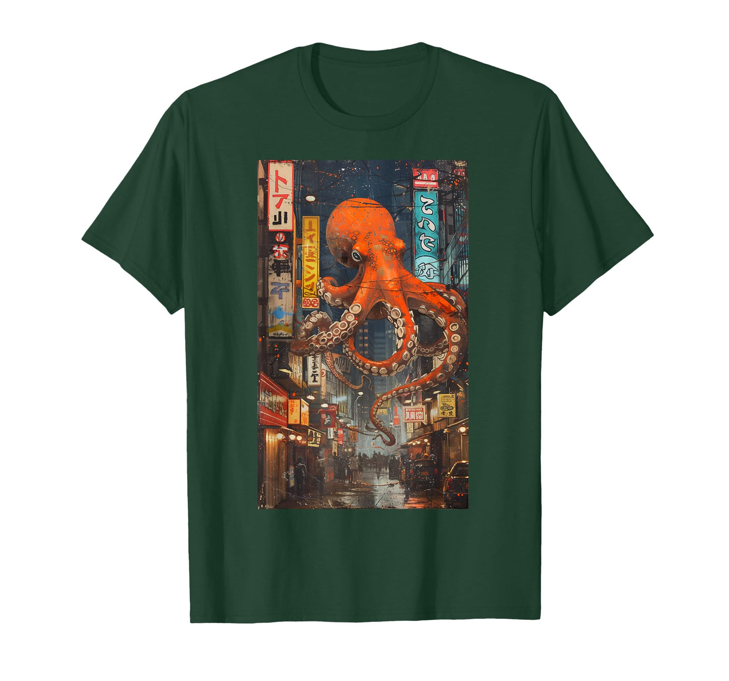 Japanese Kaiju Octopus Tee T-Shirt