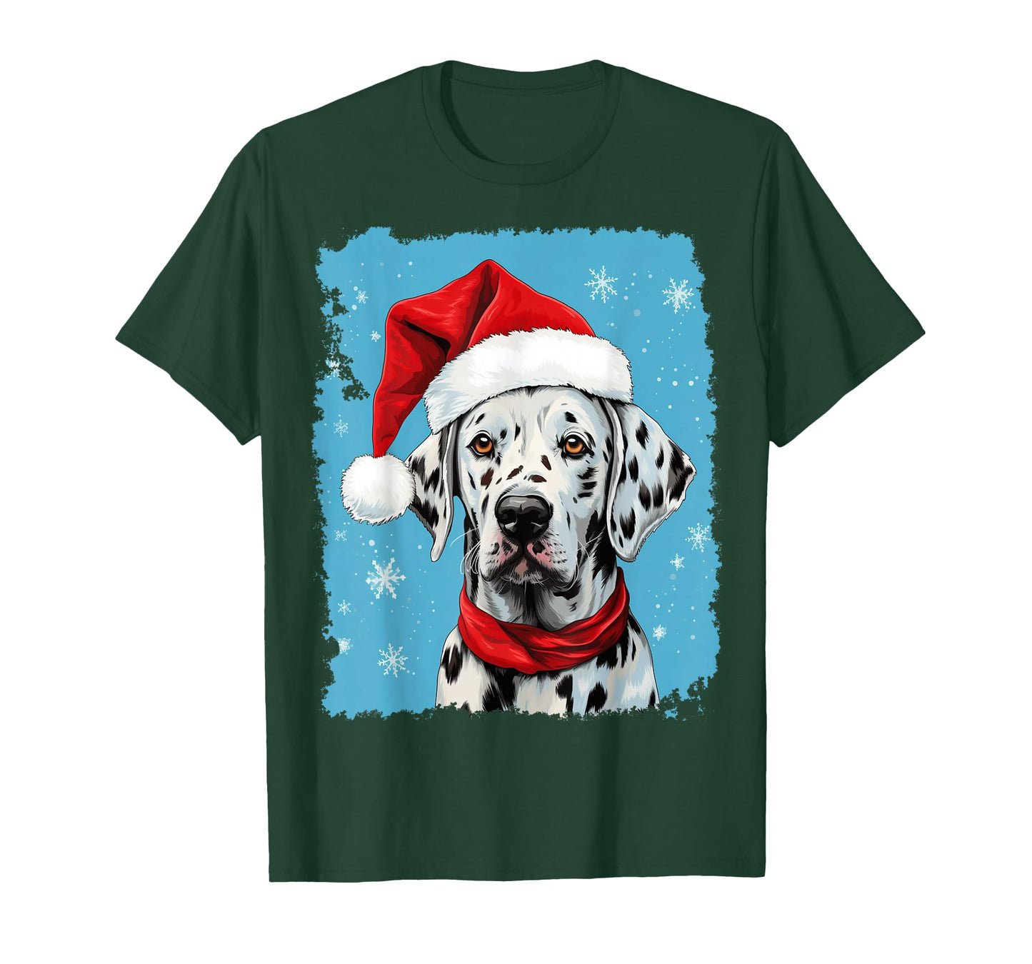 Pop Art Dog Dalmatian Christmas T-Shirt