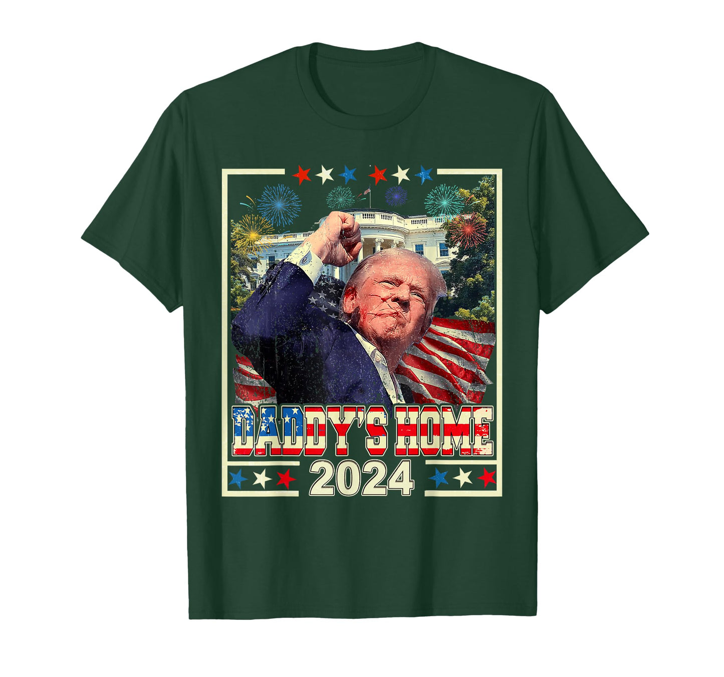 Trump 2024 Take America Back Daddy's Home Trump Pink 2024 T-Shirt