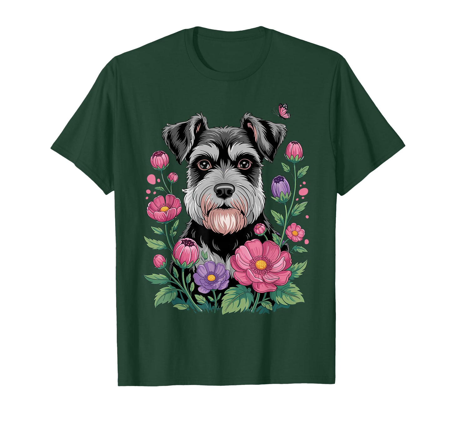 Funny Schnauzer Art for Women Girl Mom Schnauzer Dog Lover T-Shirt