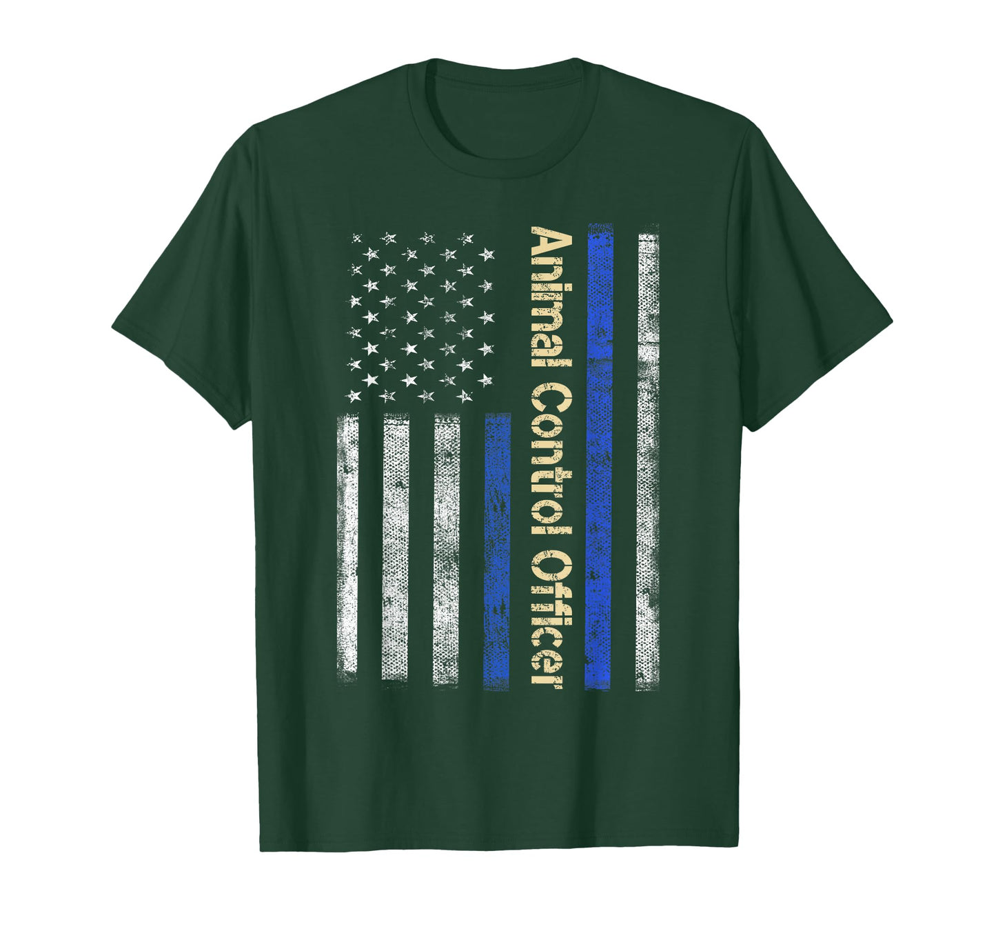 Vintage USA Animal Control Officer American Flag Patriotic T-Shirt