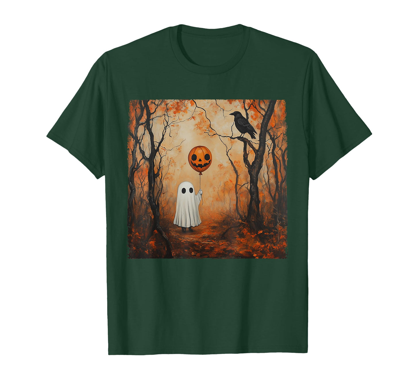 Vintage Ghost Pumpkin Gothic Halloween Ghost Spooky Season T-Shirt