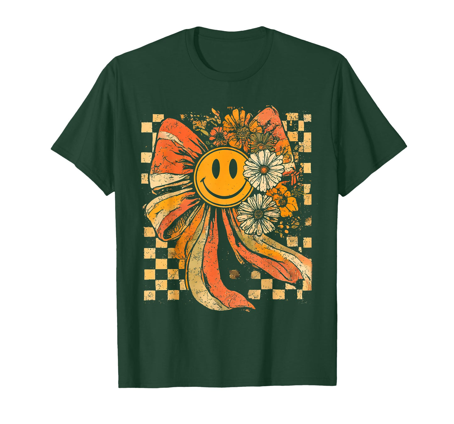 Wildflower Coquette Bow Thanksgiving Autumn Fall Leaves T-Shirt
