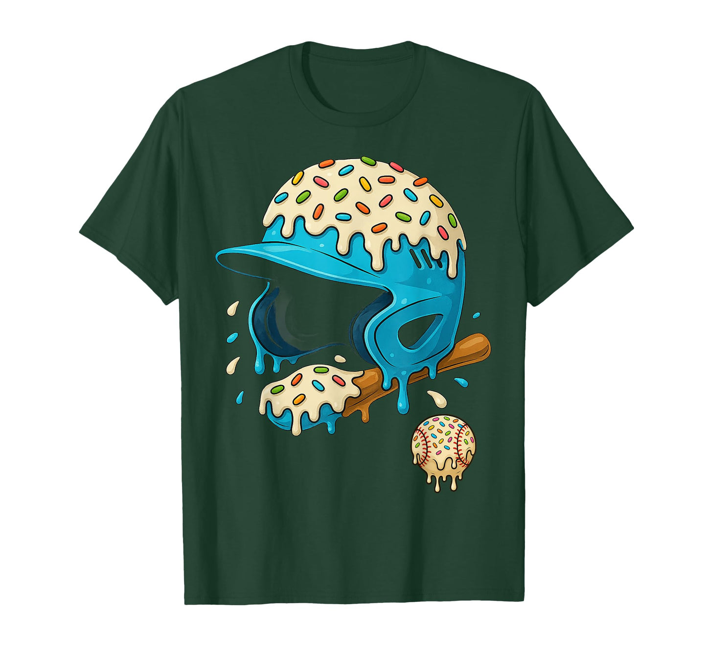 Baseball Drip Team for Boys and Girls Ice Cream Cool T-Shirt