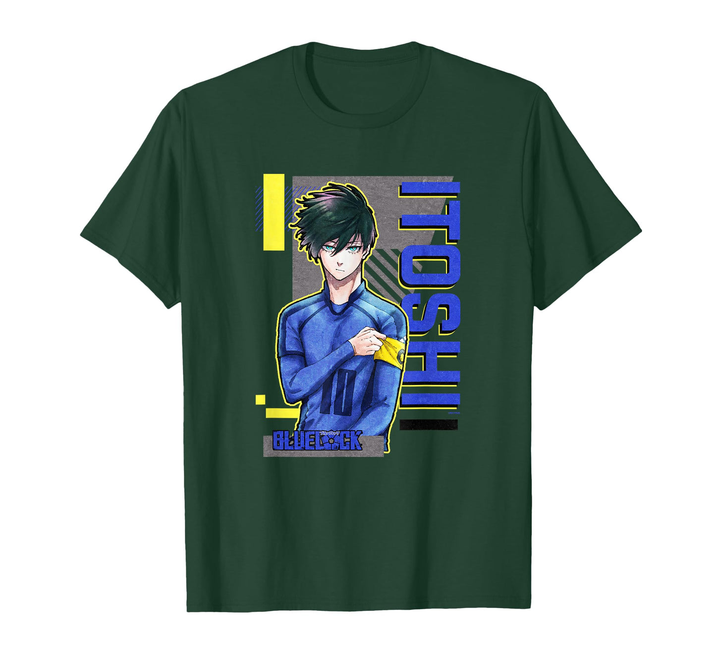 Blue Lock Rin Itoshi The Captain Big Chest Neon Portrait T-Shirt