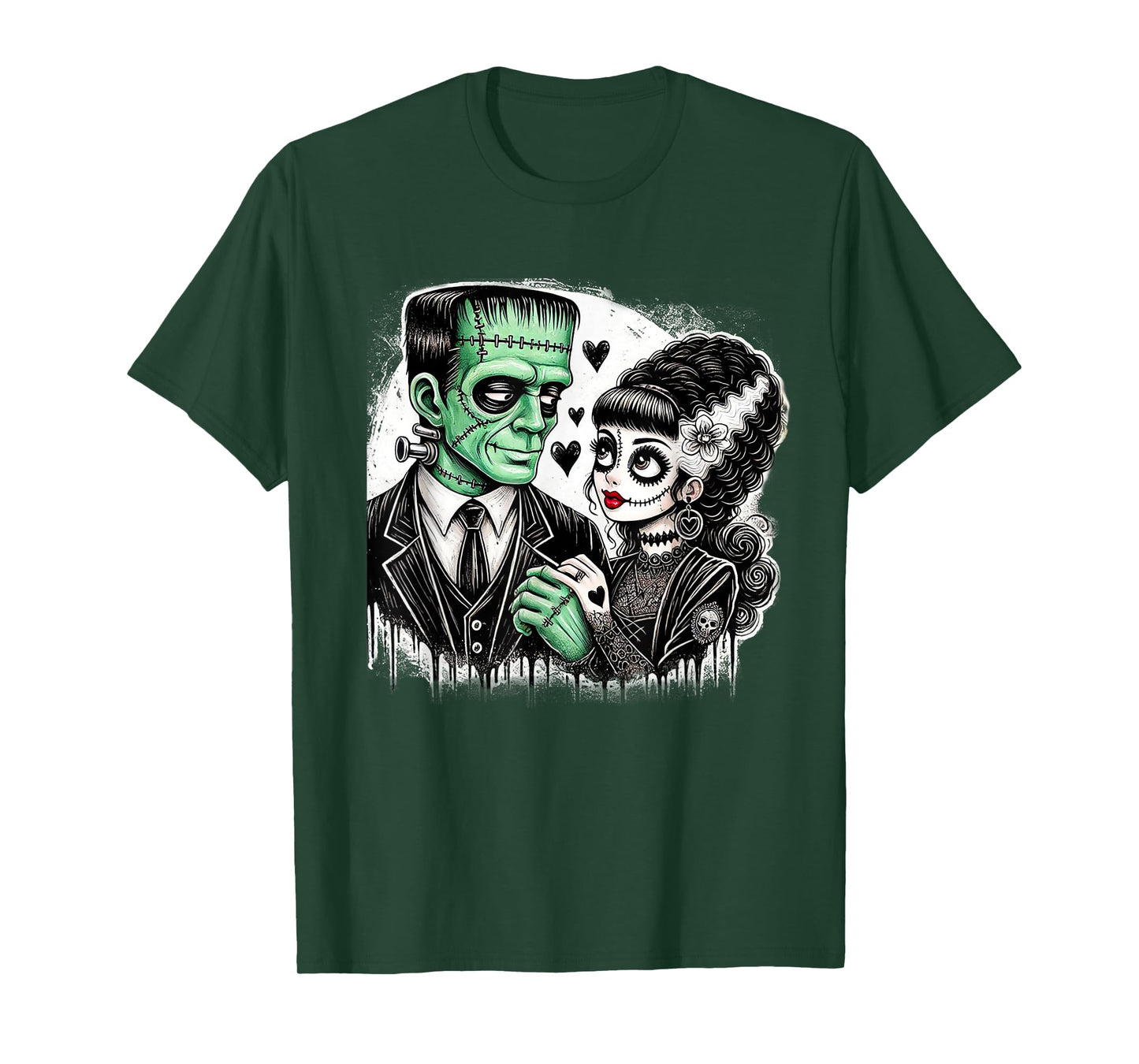 halloween lovers frankenstein skeleton for men women family T-Shirt