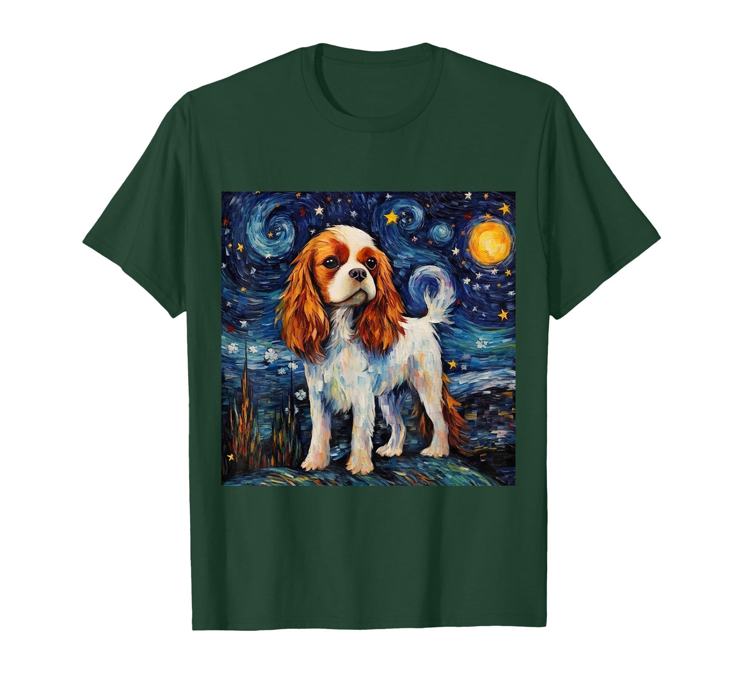 Cavalier King Charles Spaniel Starry Night T-Shirt
