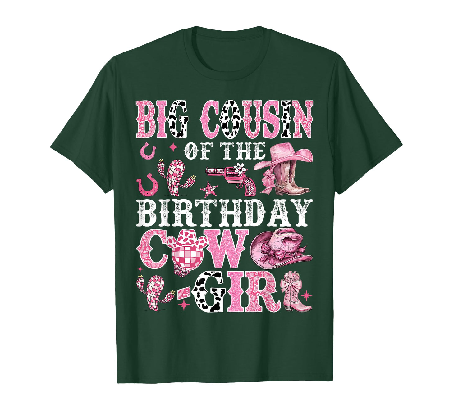 Big Cousin Of The Birthday Cow-Girl Rodeo Cow Girl Birthday T-Shirt