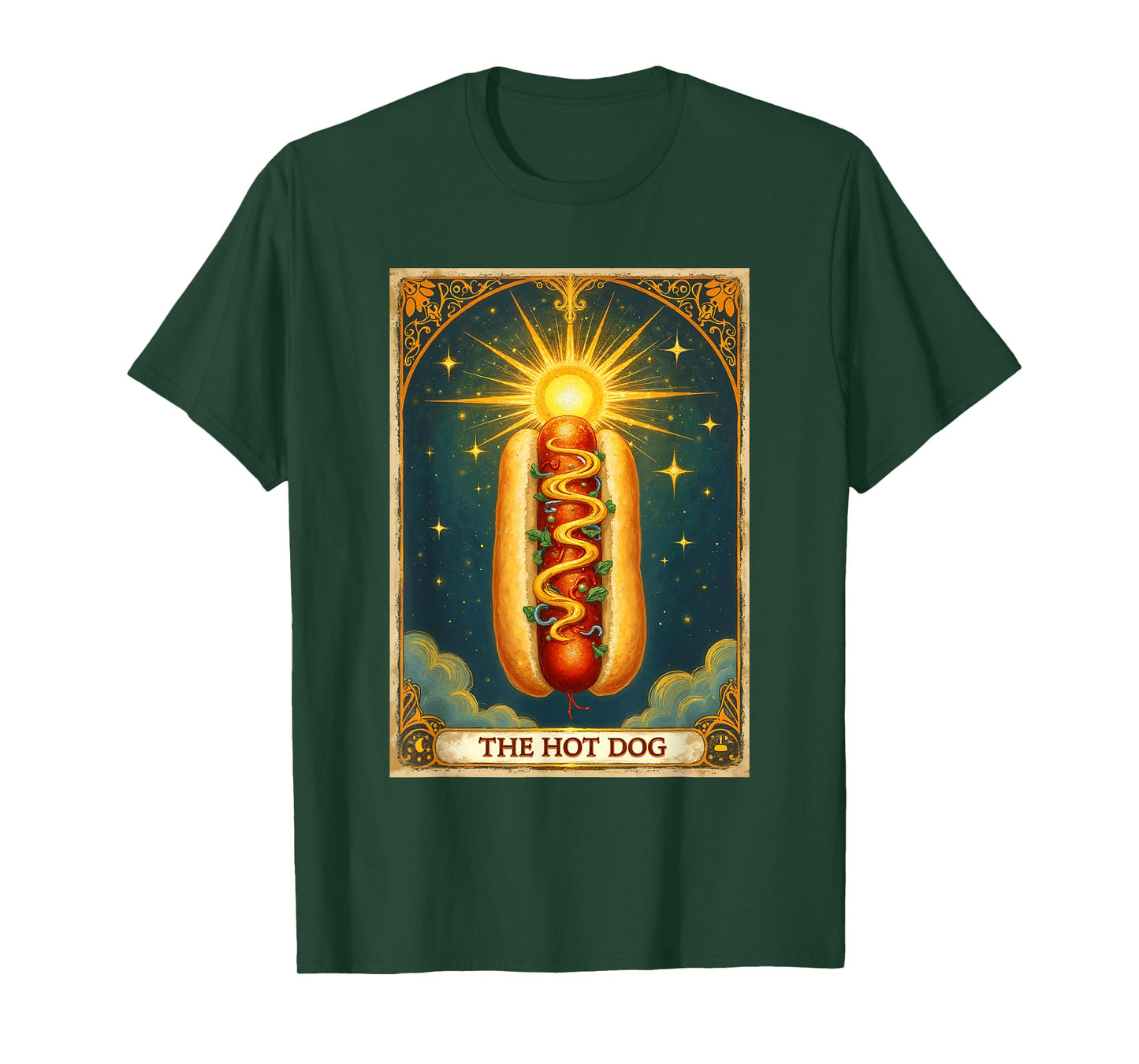 Hot Dog Bun Foodie Fast Food Lover The Hot Dog Tarot Card T-Shirt