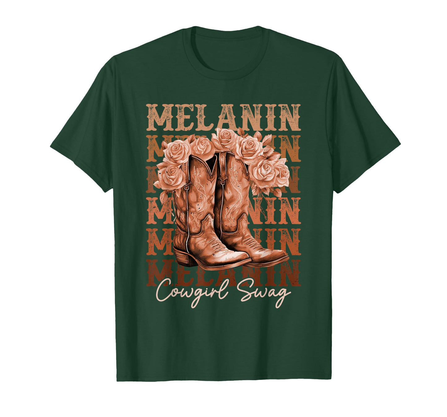 Melanin Cowgirls African Melanin Cowgirl Swag Black History T-Shirt