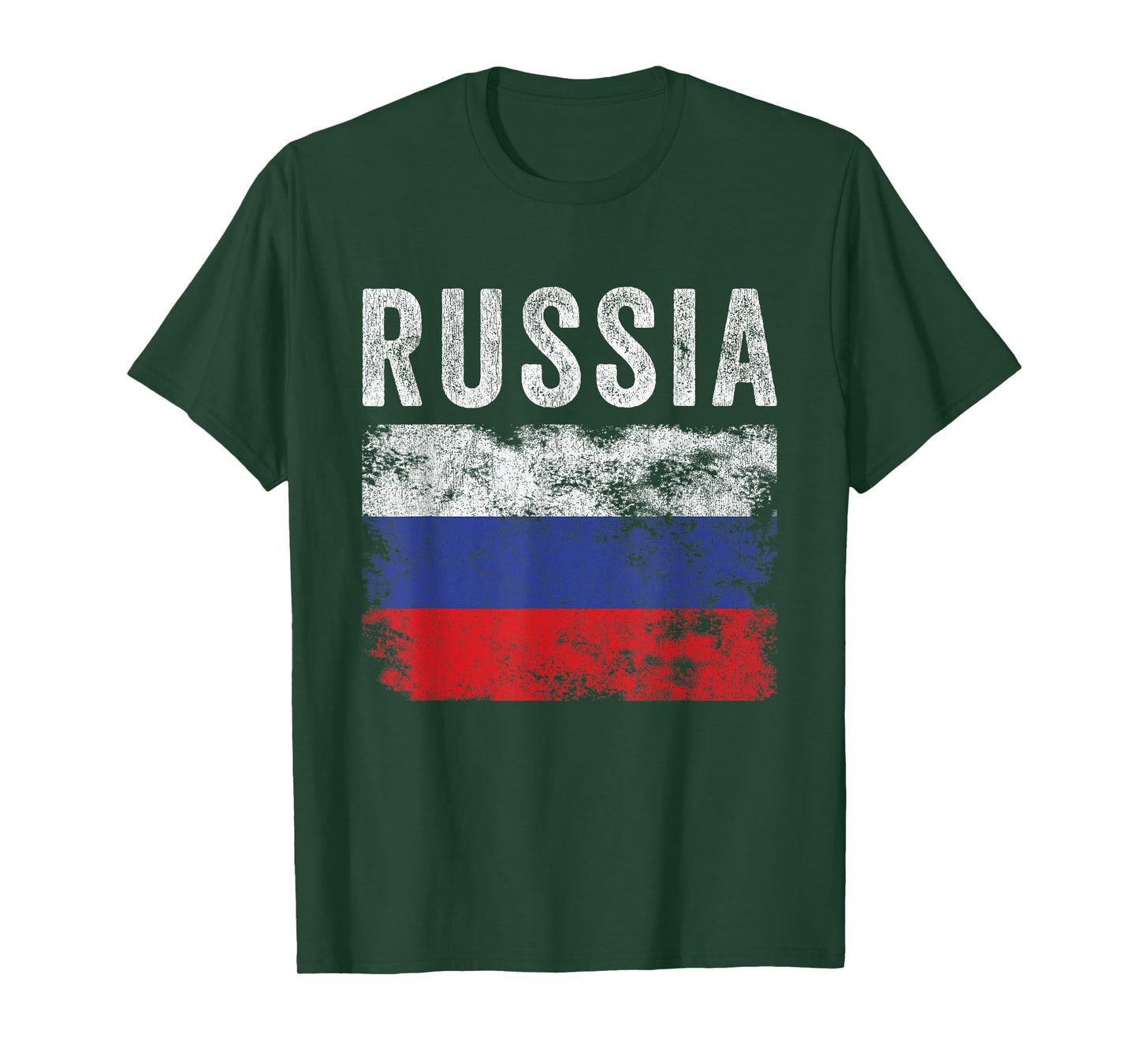 Russia Flag Distressed - Men Women Kids - Russian Flag T-Shirt