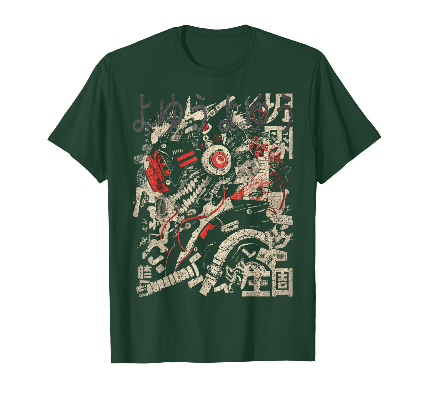 Japanese Streetwear Cyberpunk Y2K Techwear Retro Manga Anime T-Shirt