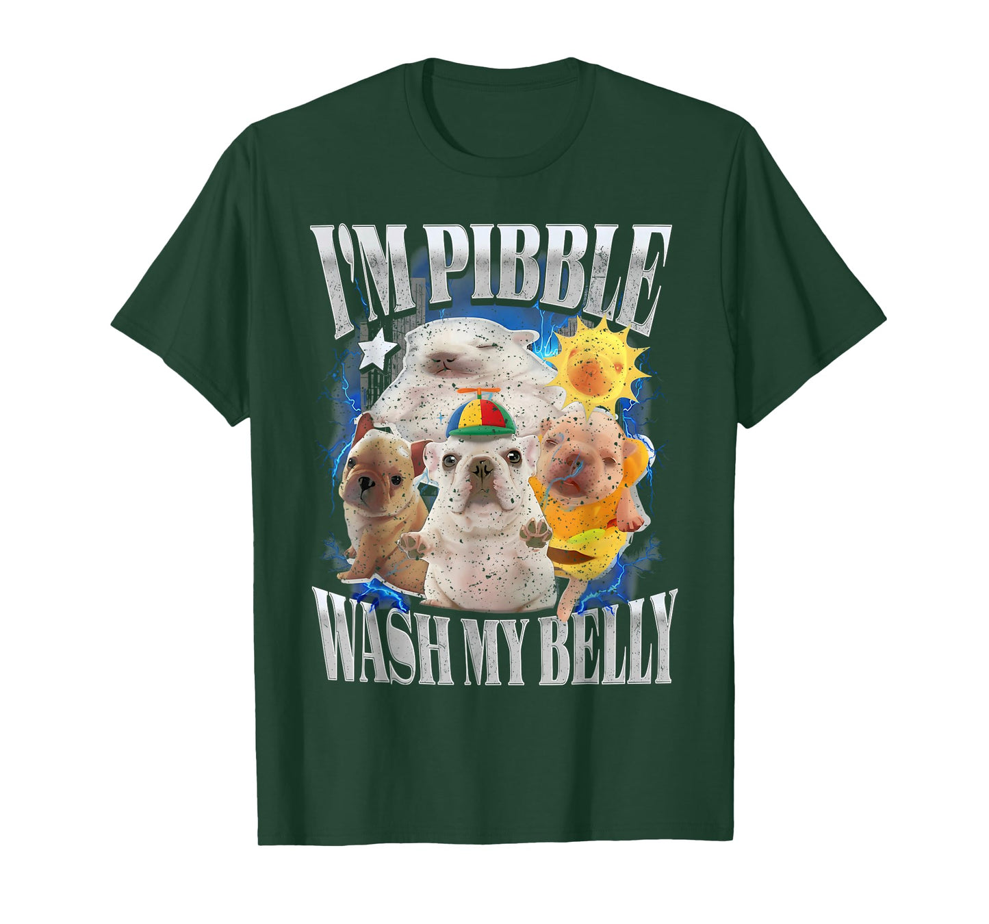 Funny I am Pibble Dog Puppy Wash Clean My Belly Meme T-Shirt