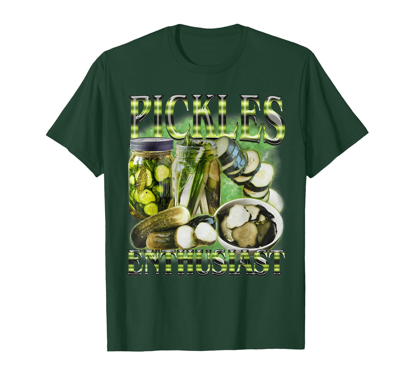 Pickle Enthusiast Vintage 90s Graphic Pickle Lover Men Women T-Shirt
