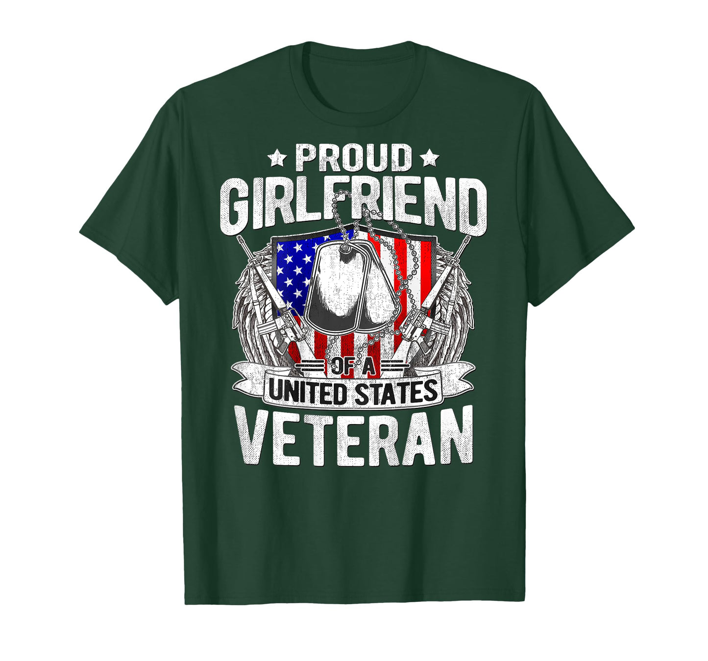 Proud Girlfriend Of A United States Veteran - Military Lover T-Shirt