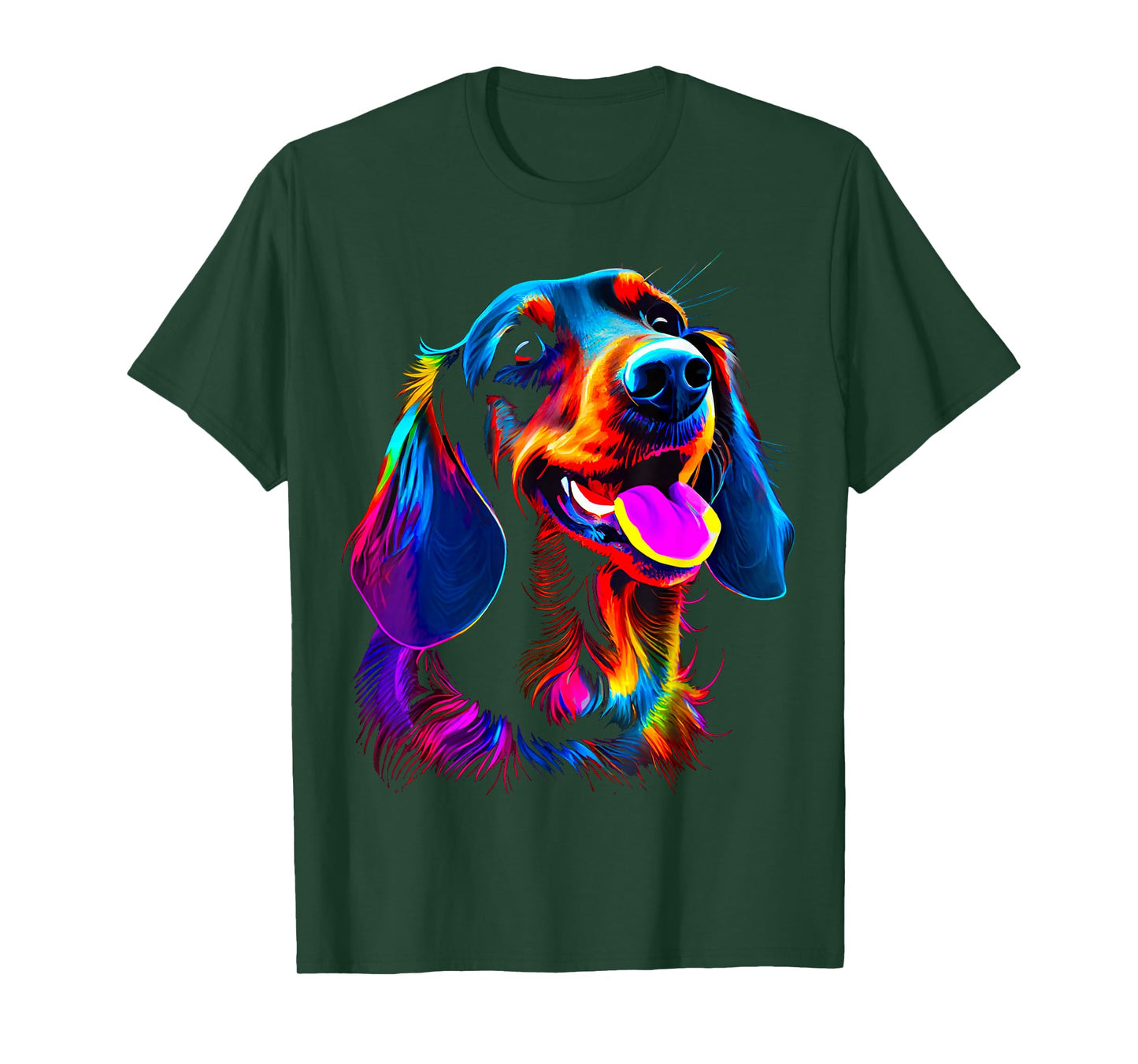 Rainbow Pop Art Dachshund Wiener Dog Designer T-Shirt