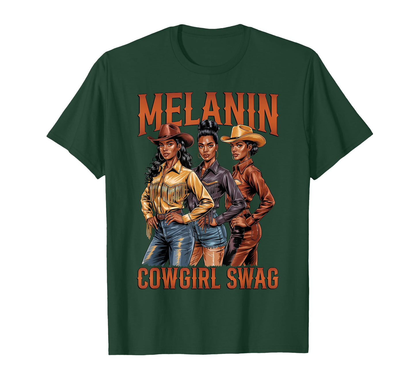 Black Cowgirl Vibes Melanin Black History Texas Western Girl T-Shirt