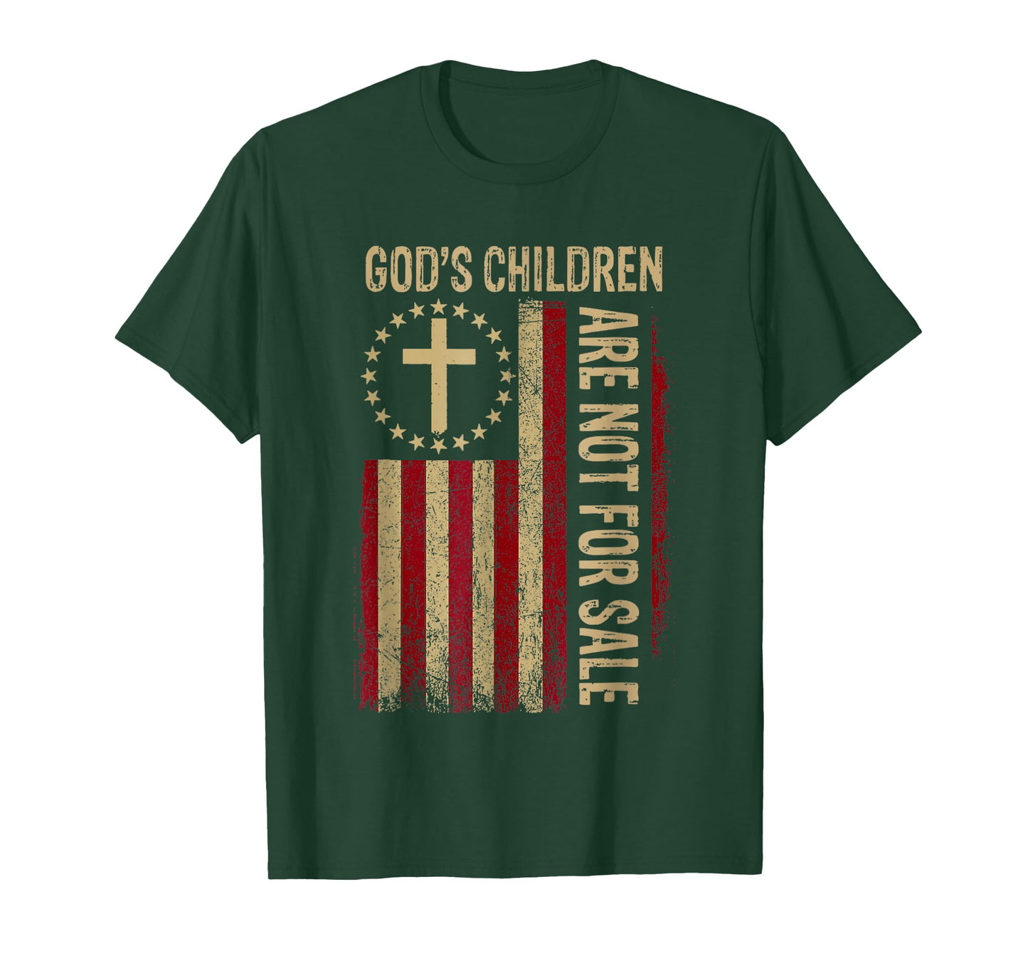 God's Children Are Not For Sale Funny Usa flag American T-Shirt