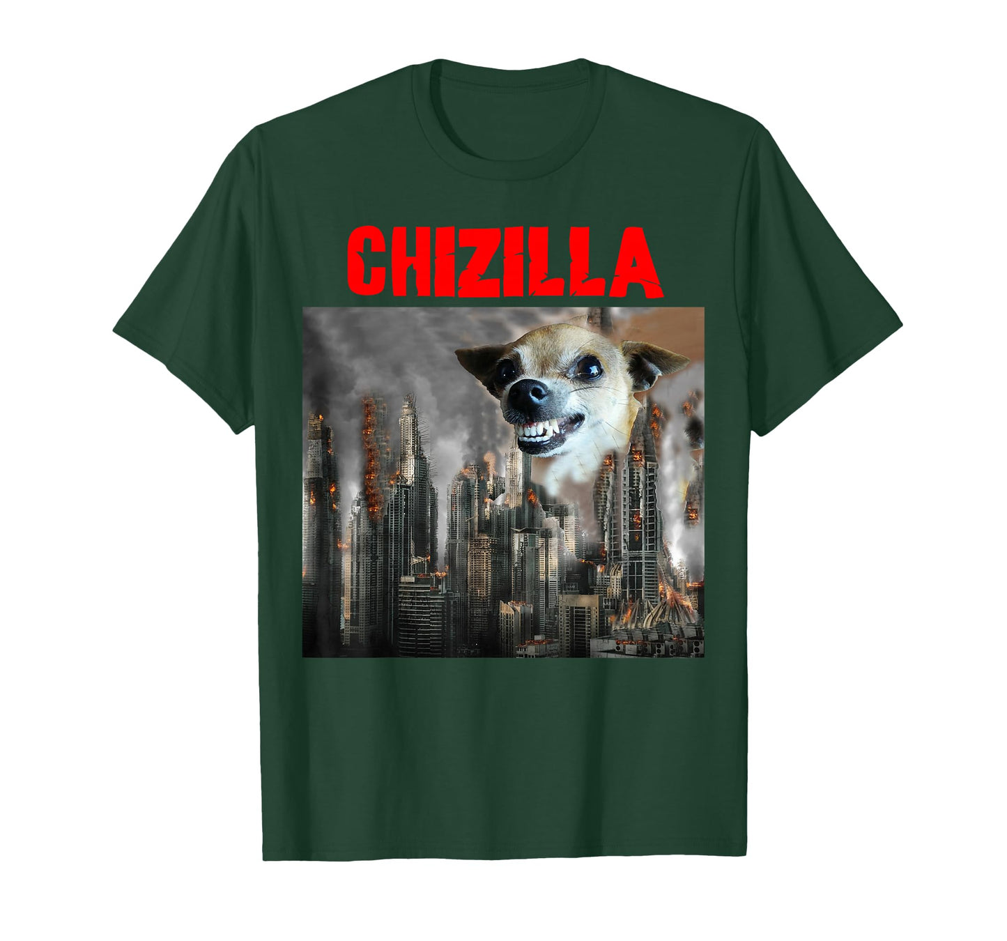 Chihuahua Dog Lovers - Watch Out for the Monster CHIZILLA!!! T-Shirt