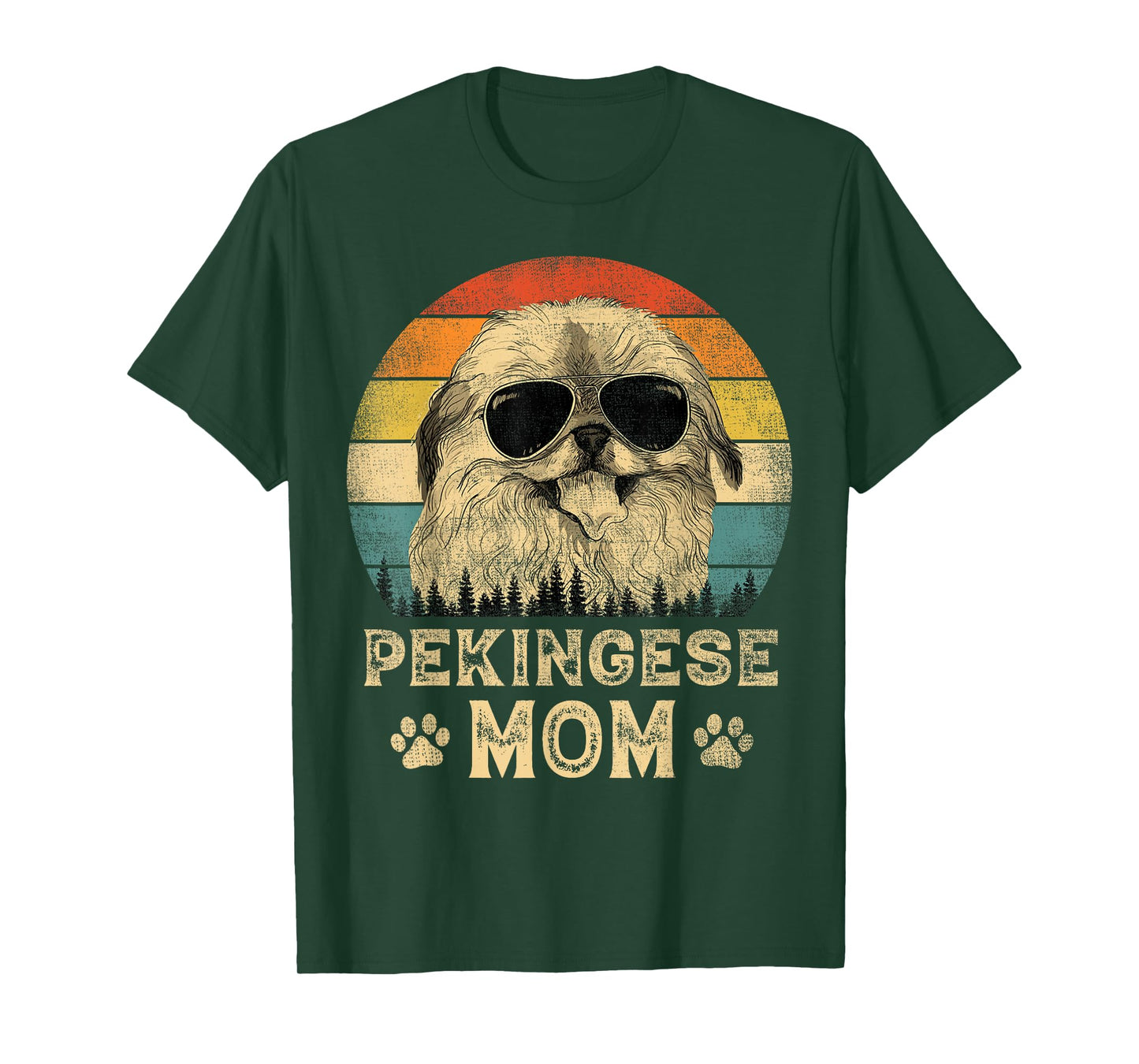 Vintage Pekingese Mom Dog Lovers Mother's Day Men Women T-Shirt