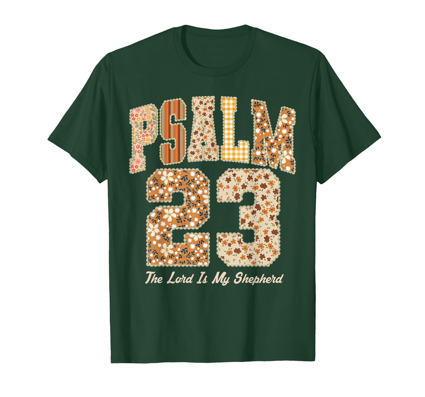 Fall Psalm 23 The Lord is My Shepherd Thanksgiving Christian T-Shirt