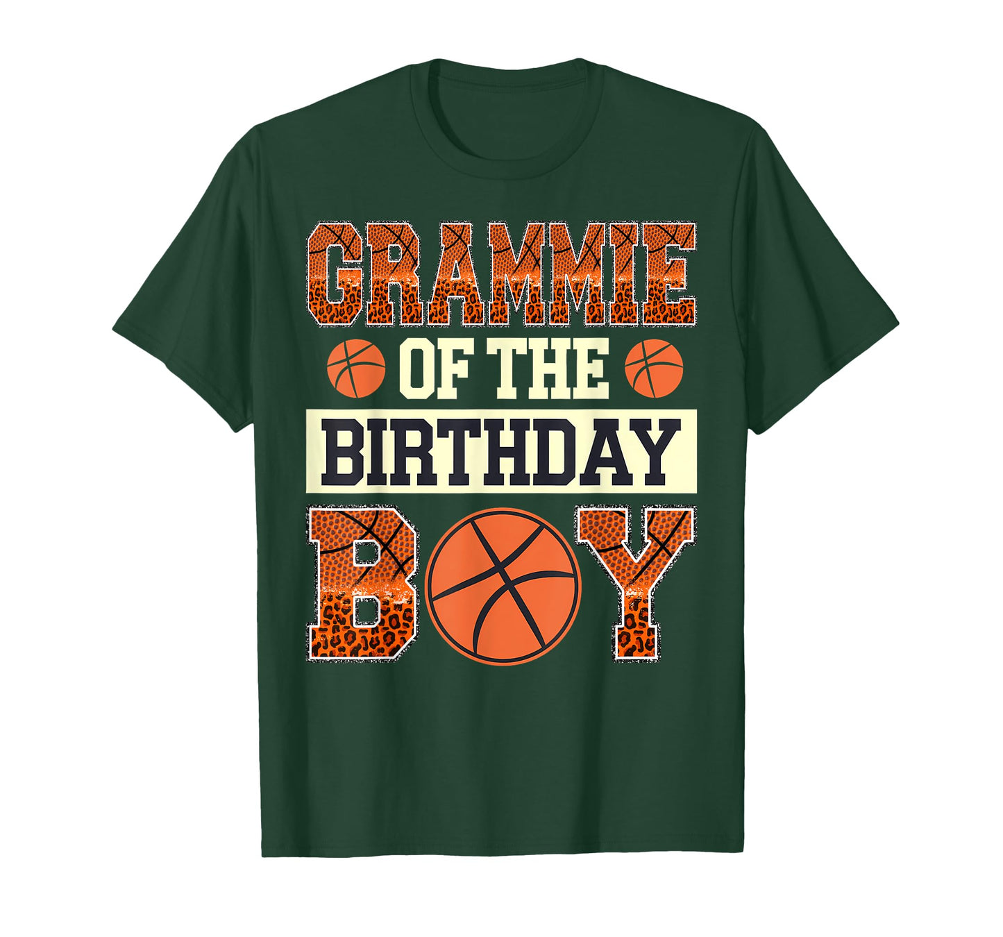 Grammie Of The Birthday Boy Basketball Baller Game Day T-Shirt