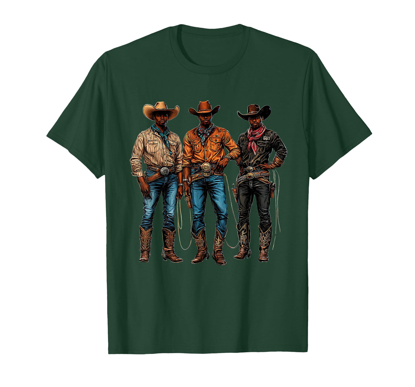 Black African American Cowboy Western Country Texas Rodeo T-Shirt