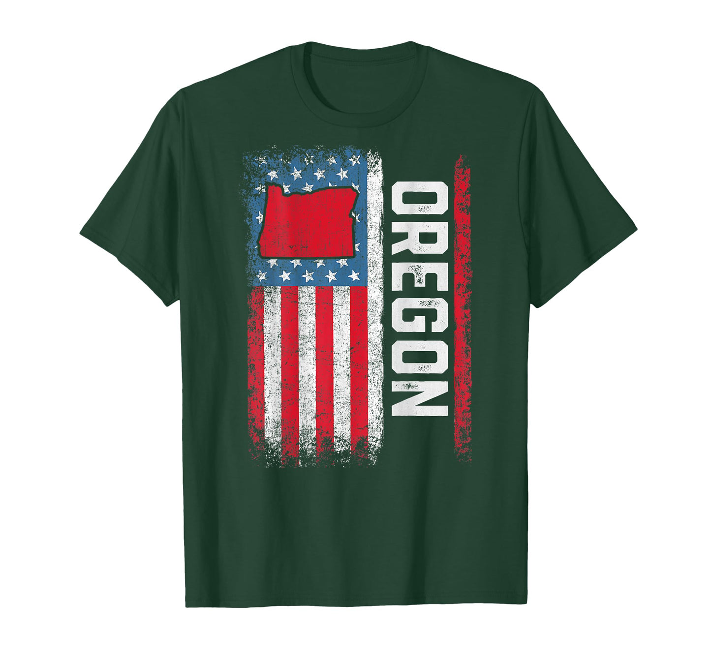 Vintage Oregon State USA Flag Shirt Oregon (On Back) T-Shirt