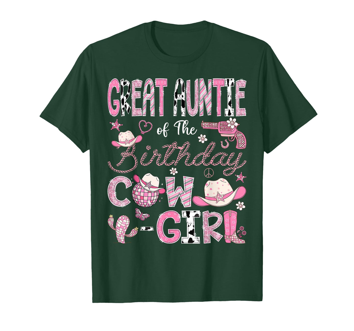 Great Auntie Of The Birthday CowGirl 1St Bday Rodeo Auntie T-Shirt