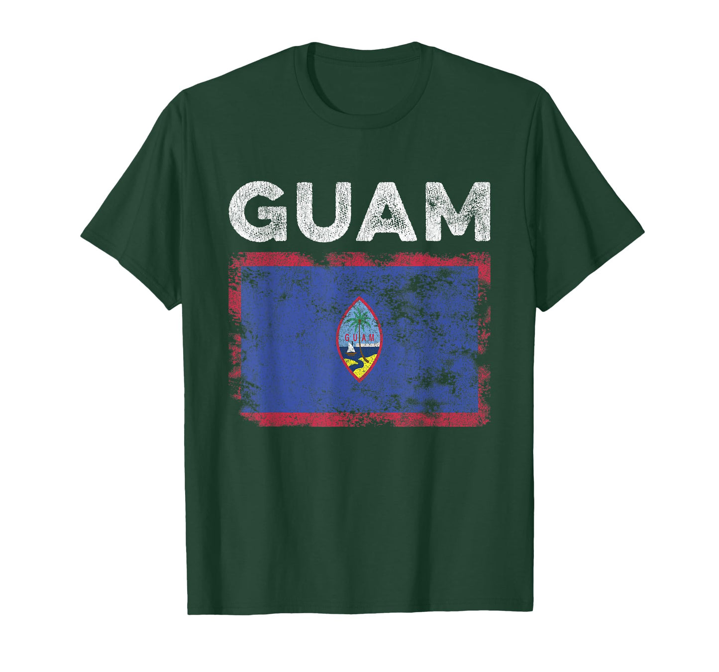 Guam Flag Distressed - Men Women Kids - Guamanian Flag T-Shirt