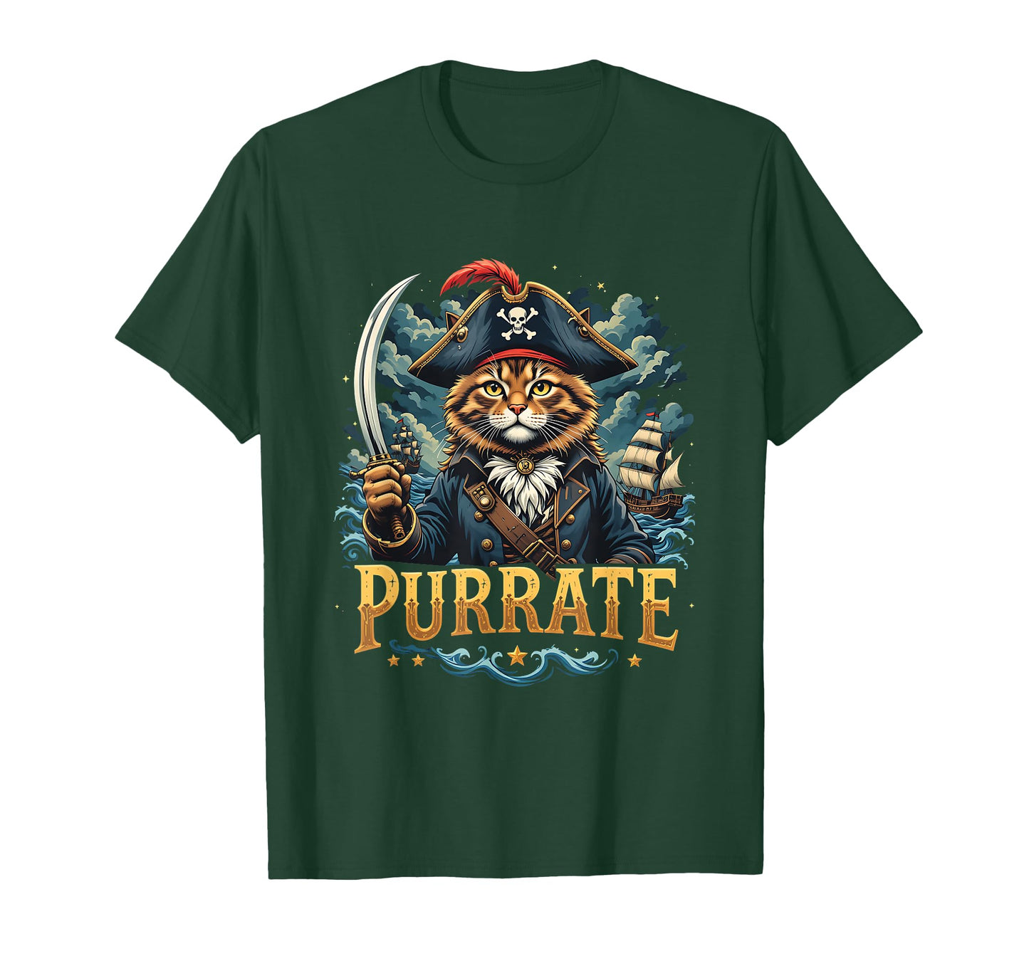 Adventure Memes Cat Pirates Cat Purrate Cat Kitty Lover T-Shirt